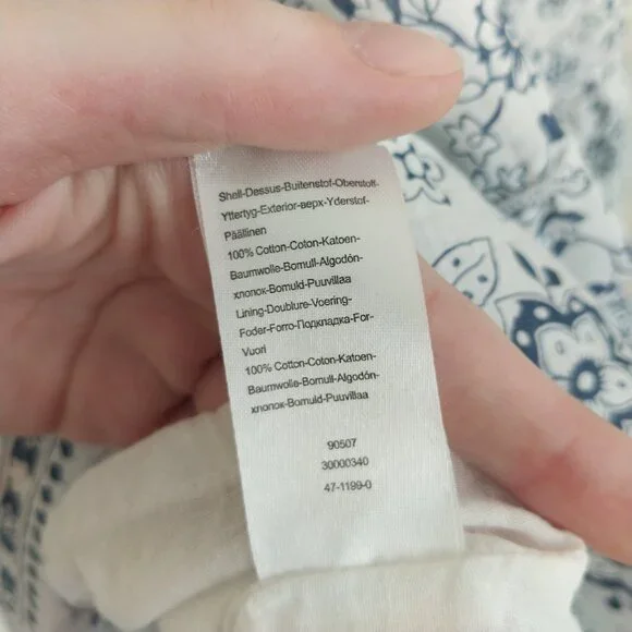 Ellos Plus Size Cotton Floral Long Skirt New Without Tags Size 14W Elastic Waist - Picture 7 of 7